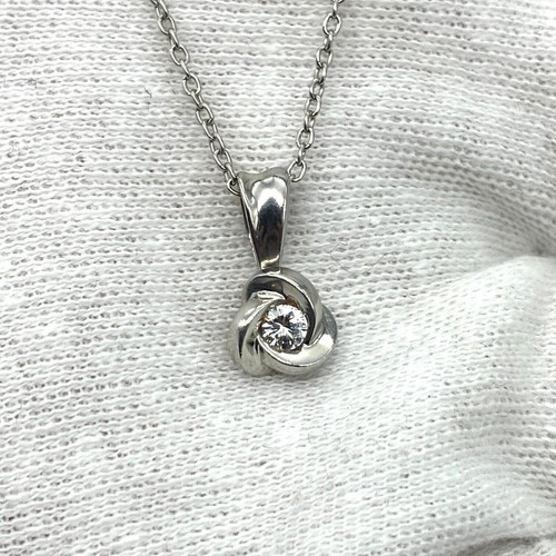 Platinum necklace diamond - platinum,