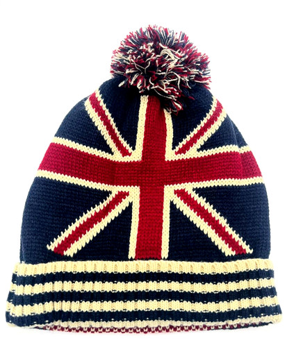 Union jack thermal hats - hats, pom