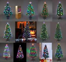 Pre Lit Christmas Tree Green LED Lights Fiber Optic Bushy Xmas Home Decor 2-6FT 