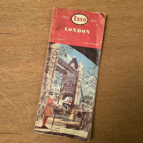 Vintage foldaway esso road map - vintage,