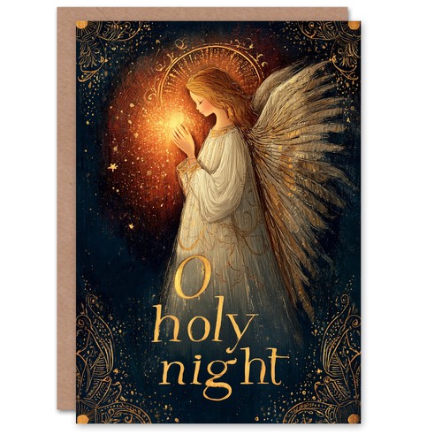 Christmas card holy night - o,