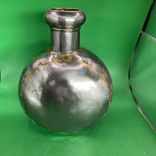 Antique metal canteen likely - metal,