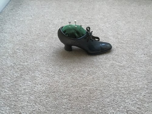 Vintage pewter shoe - vintage,