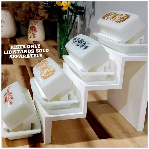 Vertical butter dish riser - dish,