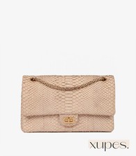 Chanel beige python leather - beige,