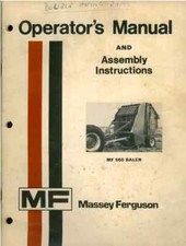 Massey Ferguson MF560 Baler Operators Manual - MF 560