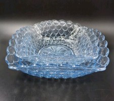 Square 'Fish Scale' Blue Glass