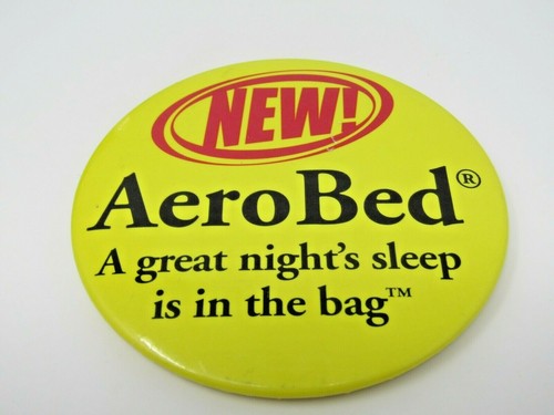 Aerobed pinback button new - aerobed,