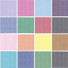 Polycotton Fabric 1/4" Gingham Check Dress Craft School Summer