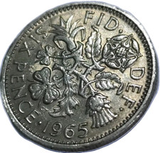 1965 Great Britain Sixpence
