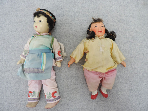 Antique oriental girl dolls - girl,