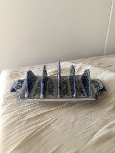 Delft toast rack transferware - delft,