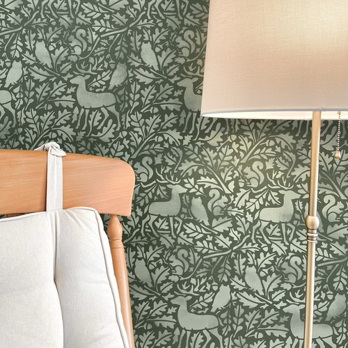 Woodland forest stencil - forest,