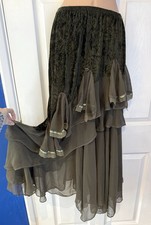 Forest Green Velvet Chiffon