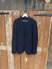 Zara Collection Suit Jacket Blazer Navy Blue Men's Size Large Pockets