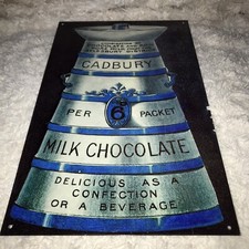Cadbury 6 Per Packet Milk Chocolate Collectable Retro Style Wall Sign