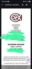 Cex Voucher £99.90