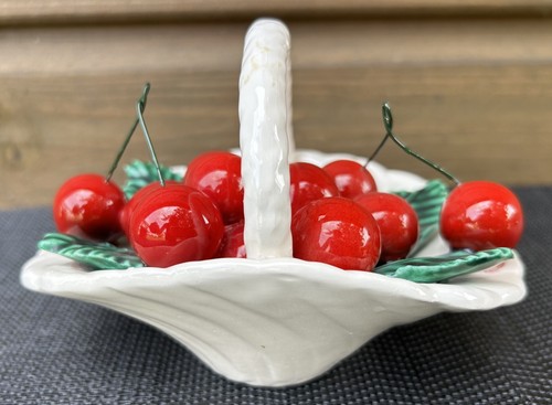 Vintage italian ceramic basket - italian,
