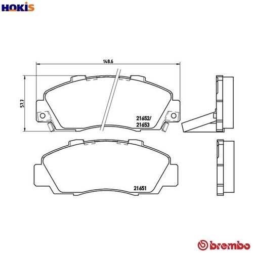 Brake pad set disc - pad, p