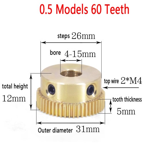 Mod brass pinion gear - mod,