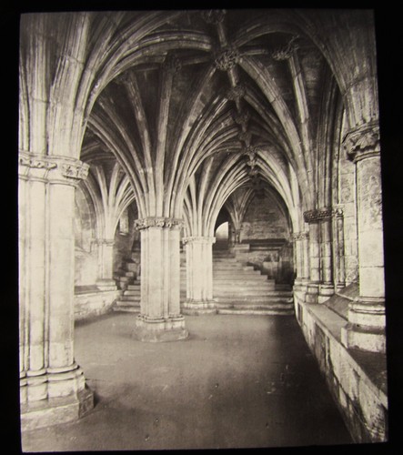 Glass magic lantern slide - glass,