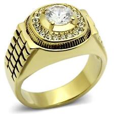 Mens gold ring signet pinky