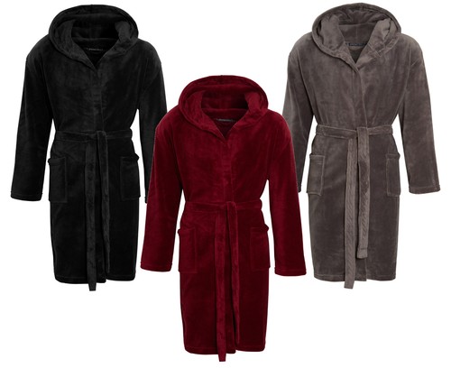 Mens luxury fleece bathrobe - mens,