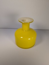 Yellow retro-style glass vase