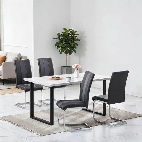 White mdf dining - white,