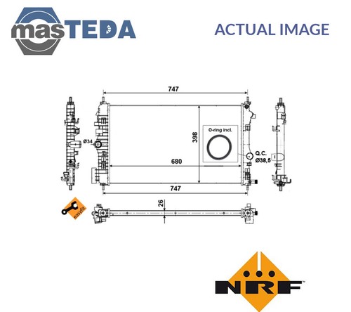 53776 engine cooling radiator - engine,