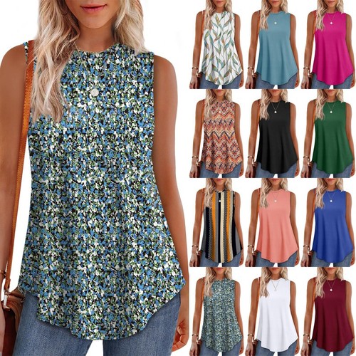 Ladies sleeveless neck tops - ladies, o