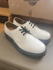 Dr Martens White Leather 1461 Oxford Smooth Leather  Shoes Uk Size 8 - Excellent
