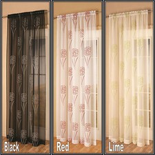 CLEARANCE VOILE CURTAIN PANELS *MEGA SALE* MANY SIZES & DESIGNS *MUST GO*
