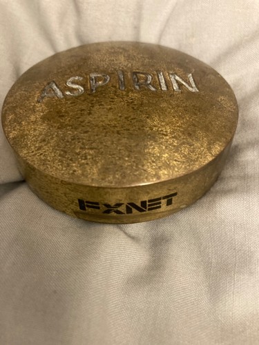 Vintage aspirin brass - vintage,
