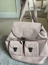 Jack Wills Leather Rucksack Backpack Pink
