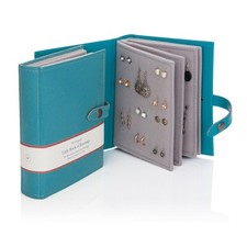 Jewellery Earrings Storage Book Box Jewelry Large Teal Womens Birthday Gift