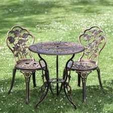 Cast Aluminium "Blossom" Bronze Two Seater Bistro Set