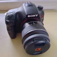 little used Sony Alpha 57 SLT-A57 16.1MP DSLR Camera with Sony Af 18-55 lens