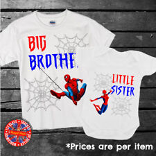 Spiderman Big & Little Brother Sister Matching T-shirt Set Siblings Gift