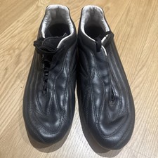 Pele Sports 1958 FG MS Black White Uk 7.5 Football Boots 