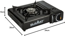 Summit Portable Gas Camping Stove Cooker Single Burner Cooking Hob + Carry Case