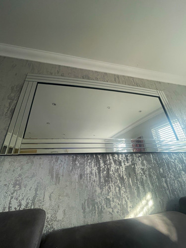 Large rectangular silver wall - silver,