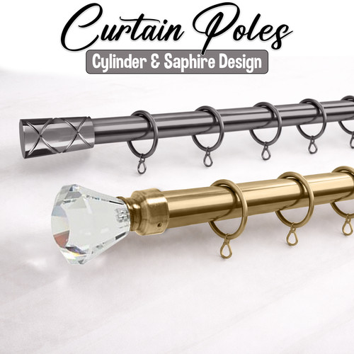 Metal decorative curtain - decorative, pole