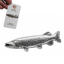 Pike Pin Badge Pewter Large