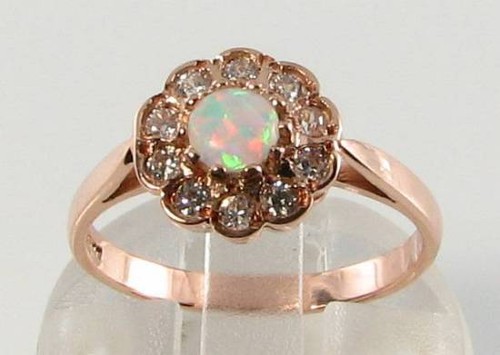 8ct rose gold opal - 8ct,