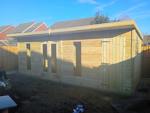 Summer house shed log - house,