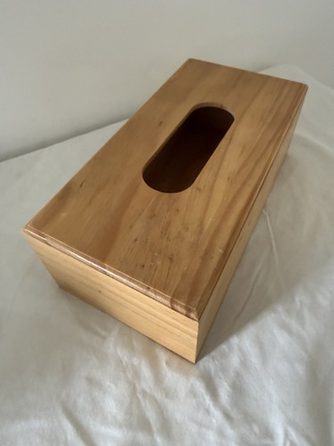 Wooden tissue box cover - wooden,