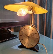 Rare Metamec 240v Clock Alarm Bedside Light GOOD WORKING ORDER 