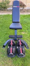 Adjustable 24kg dumbbells (x2) + Body Max weights bench 
