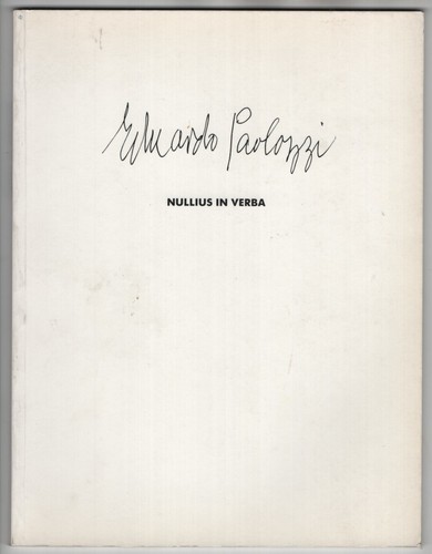 Eduardo paolozzi nullius in - nullius,